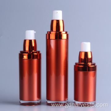 Customize Design Airless Luxury Pump Rose Gold Bottle